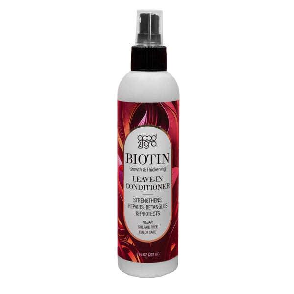 GOOD2GRO BIOTIN Growth & Thickening Leave-In Conditioner, Improves Breakage, Thinning, Detangles, Adds Moisture, Repairs & Protects, Vegan and Cruelty Free 8oz.