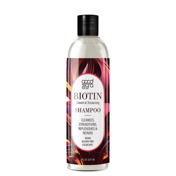 GOOD2GRO BIOTIN Growth & Thickening Shampoo, Cleanses, Improves Hair Loss, Restores, Strengthens & Repairs, Adds Body & Shine, Vegan and Cruelty Free 8oz.