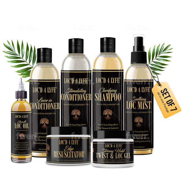 🔥HOT DEAL- LOC'D 4 LYFE Ultimate Vegan Hair Care Bundle for Locs – Nourishing, Moisturizing & Maintenance Essentials for All Hair Types