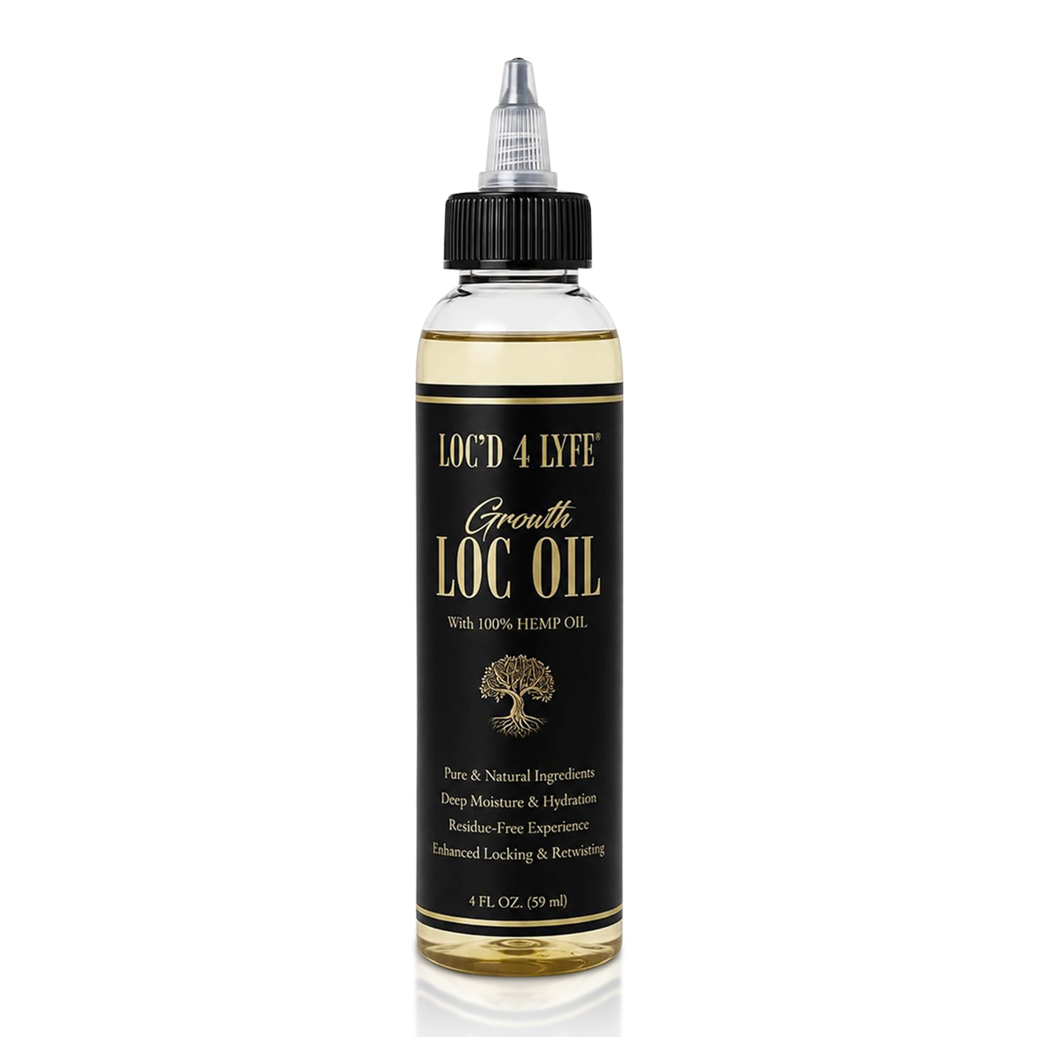 LOC'D 4 LYFE Loc Oil | Hemp Seed & Rosemary Oil for Dry Scalp & Hair Growth — 4oz