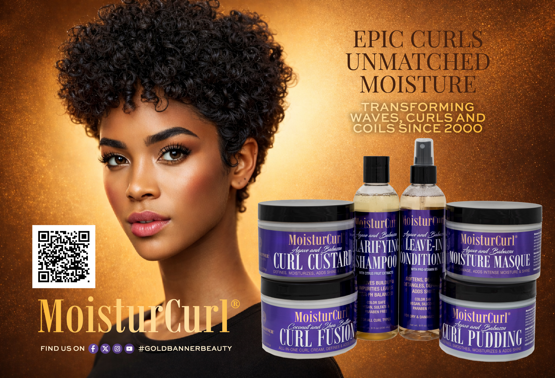 MoisturCurl Hair Milk Hydrate & Condition for Soft, Defined Curls (Vegan & Cruelty Free) 8oz.