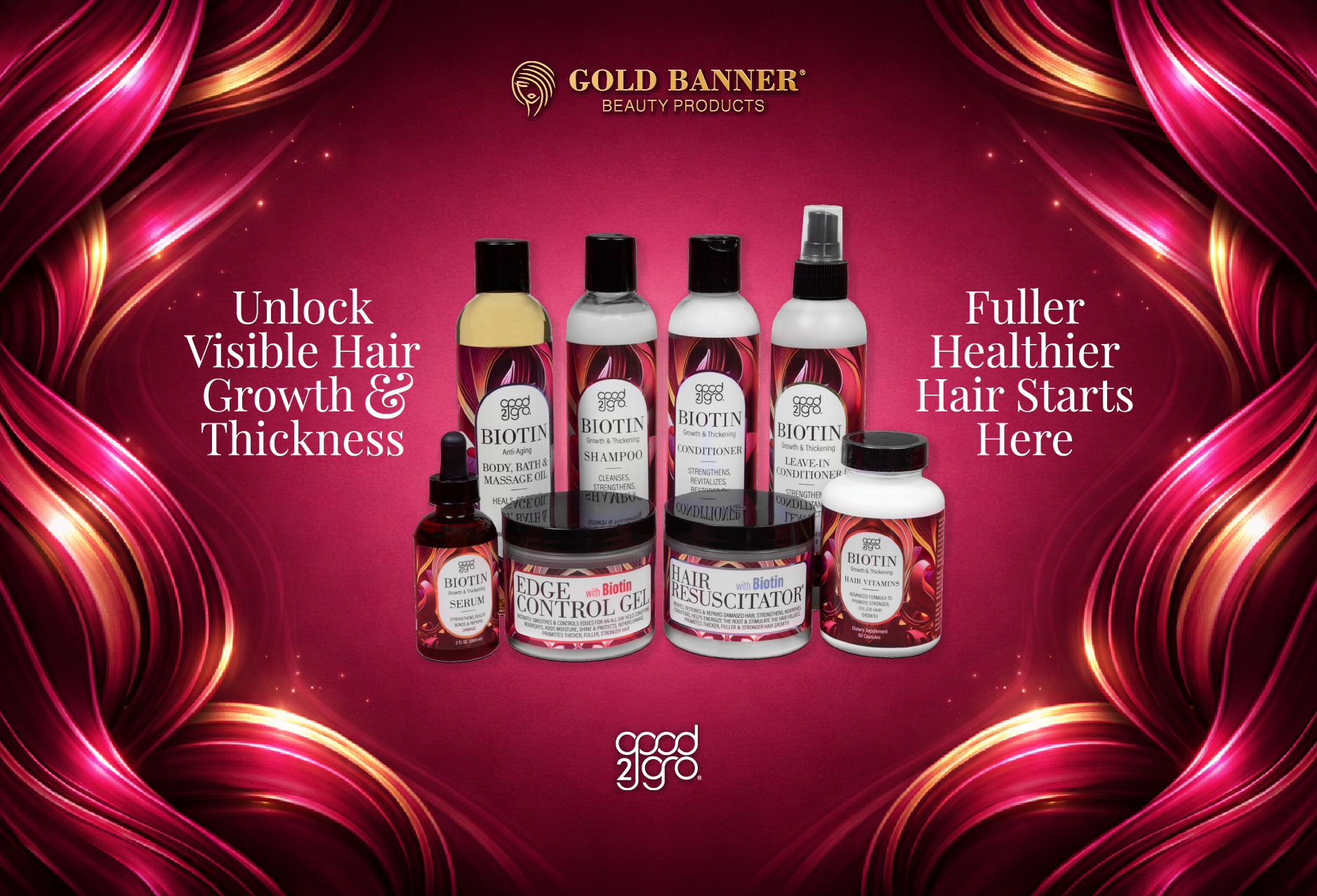 GOOD2GRO Biotin Hair Resuscitator Repair Damaged Hair & Activate Roots (Vegan & Cruelty Free) 4oz.