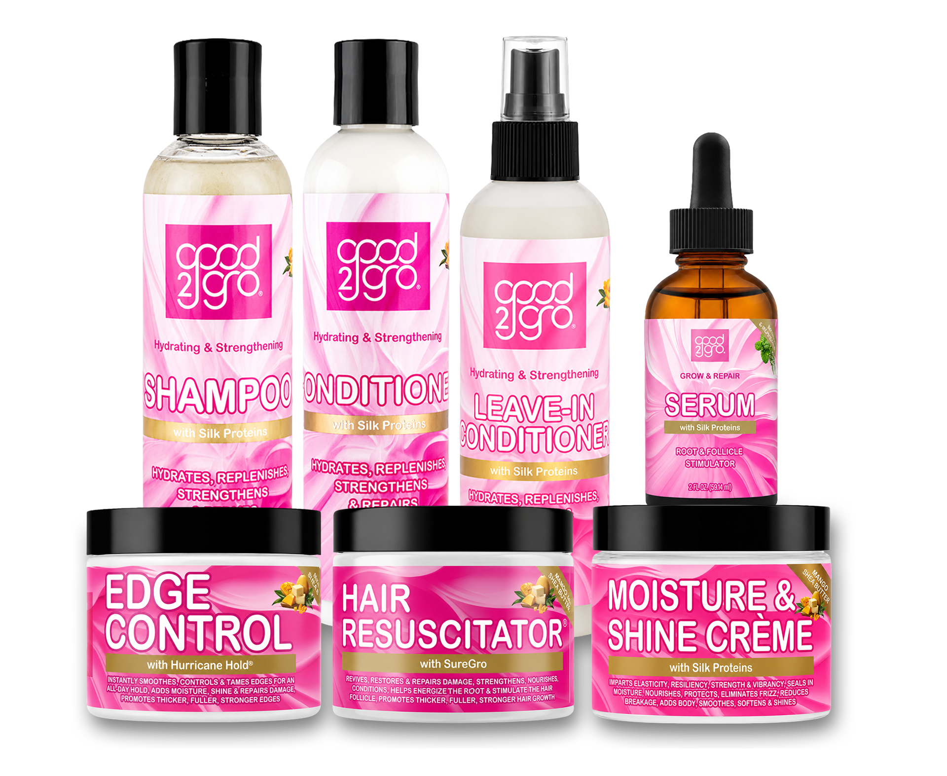 GOOD2GRO Complete Bundle | Stop Hair Loss, Thinning Edges & Slow Growth — 7-Step System