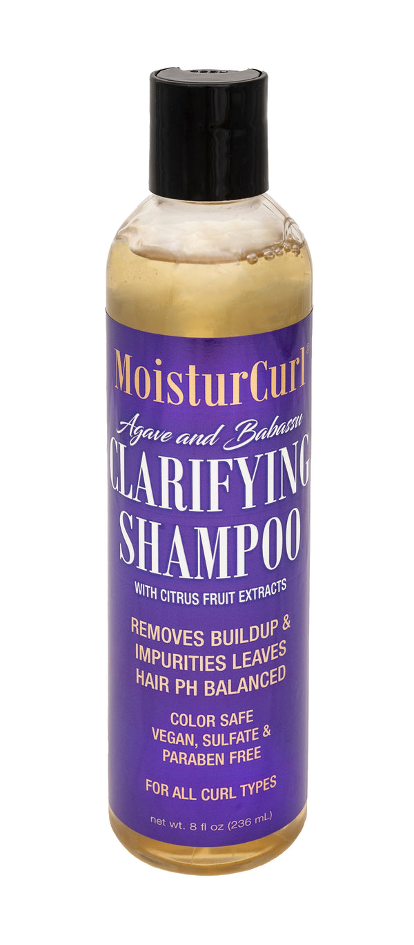 HOT DEAL- MoisturCurl Clarifying Shampoo - 8oz | Deep Cleansing Formula Removes Product Buildup & Dulling Deposits | Adds Volume & Restores Shine | Vegan & Cruelty-Free for Healthy Hair