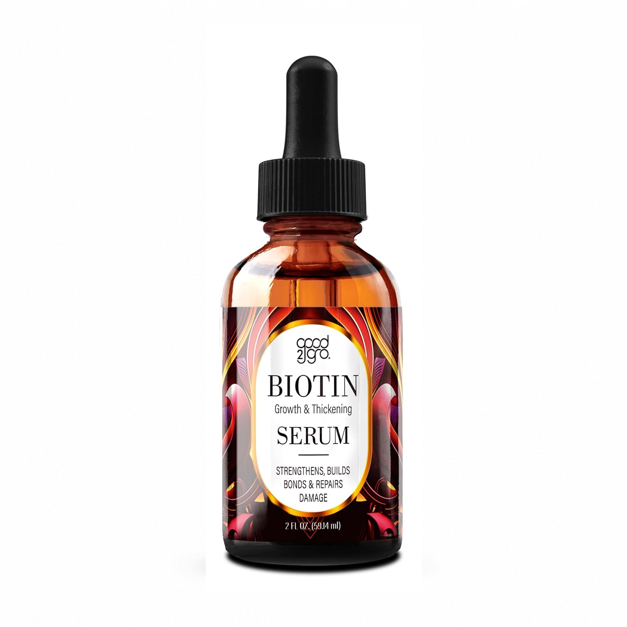 GOOD2GRO Biotin Growth & Thickening Serum - 2oz | Biotin, Collagen & Rosemary Oil Infused for Hair Growth, Repair & Restoration | Reduce Thinning & Hair Loss | Vegan & Cruelty-Free