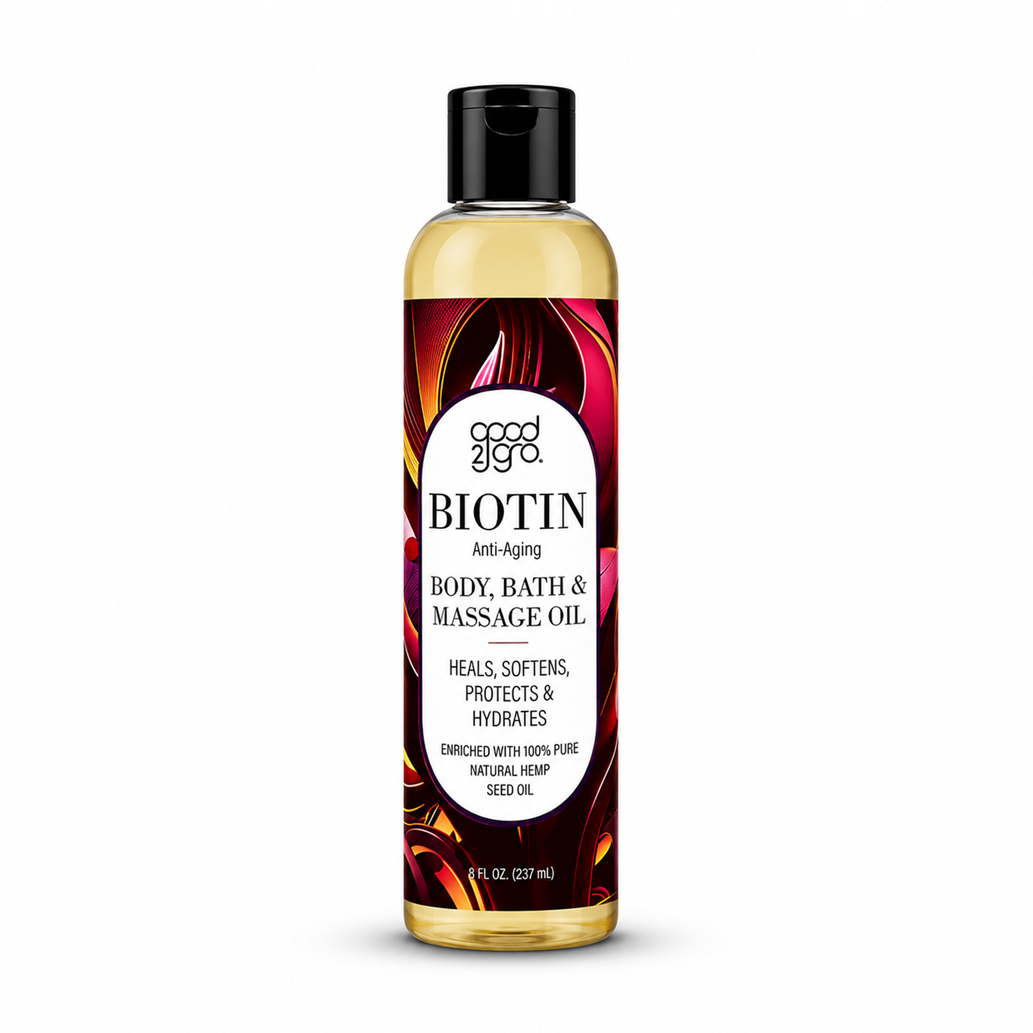 GOOD2GRO Biotin Hair, Bath & Body Oil Anti-Aging, for Soft, Radiant Skin (Vegan & Cruelty Free) 8oz.