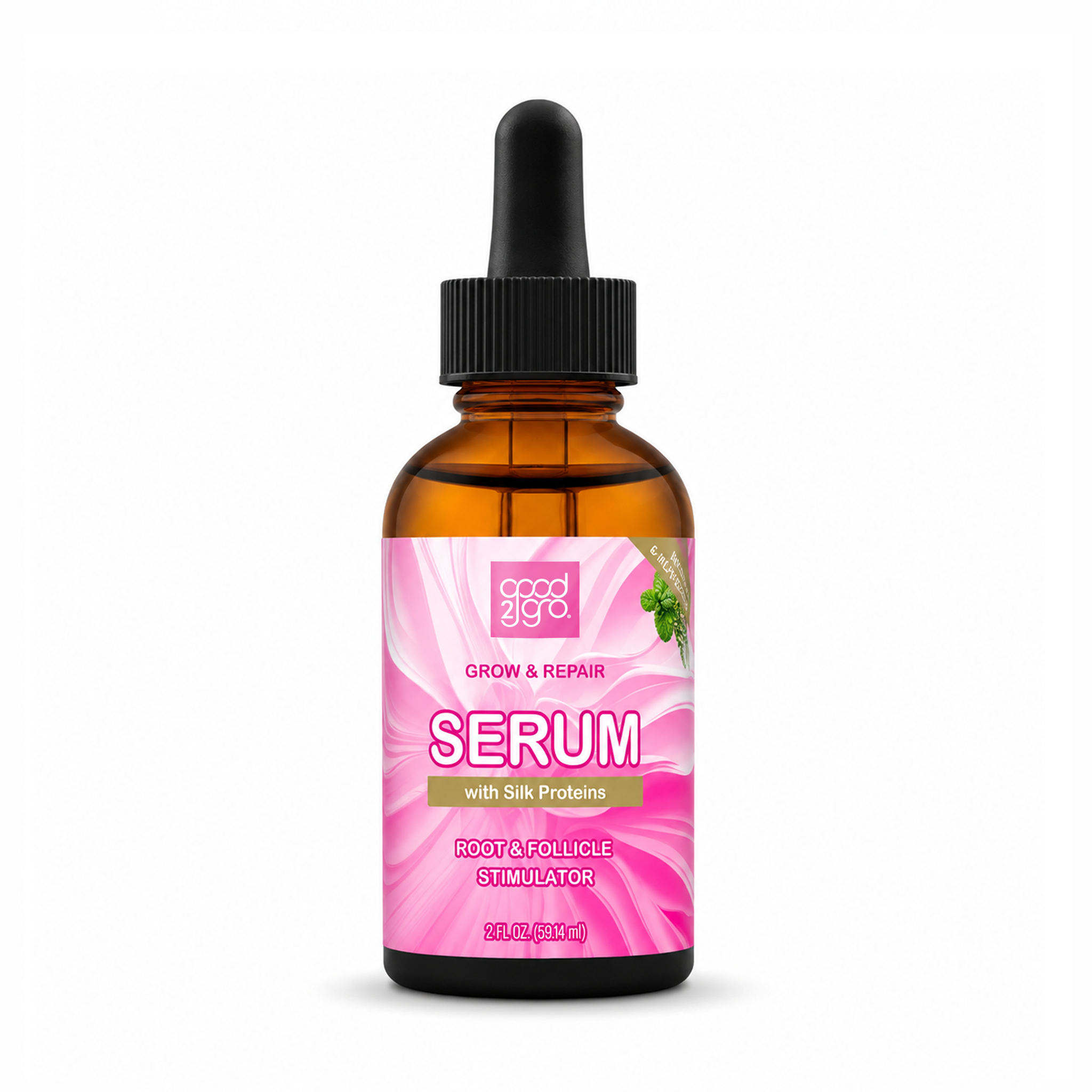 GOOD2GRO Growth & Repair Serum with Rosemary, Tea Tree & Peppermint Oils for Hair Growth & Scalp Health (Vegan & Cruelty Free) 2oz.