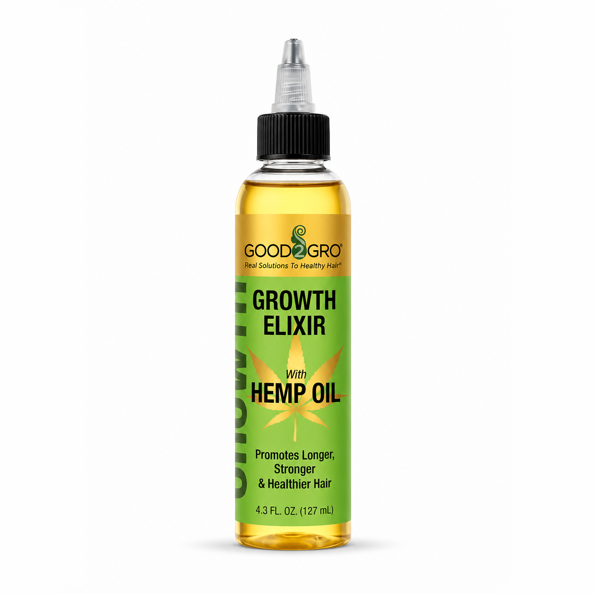 GOOD2GRO Hemp Oil Elixir Promotes Fuller, Thicker Hair & Repairs (Vegan & Cruelty Free) 4oz.