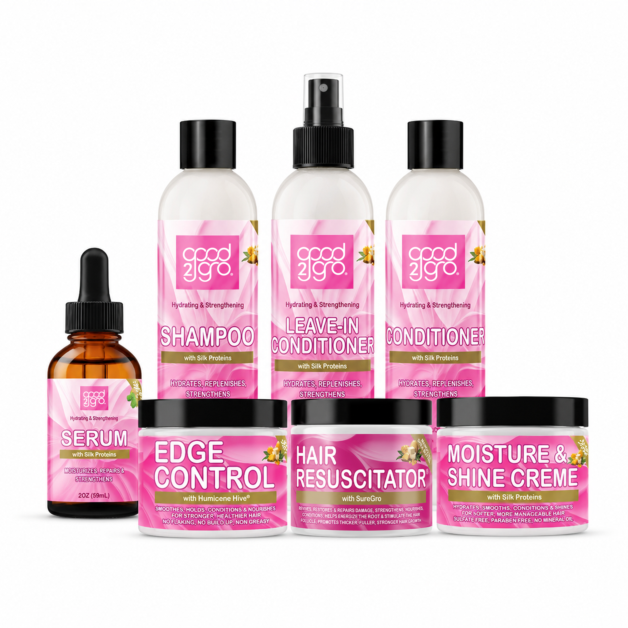 GOOD2GRO Complete Bundle Thicker, Fuller Hair & Reduced Thinning (Vegan & Cruelty Free)