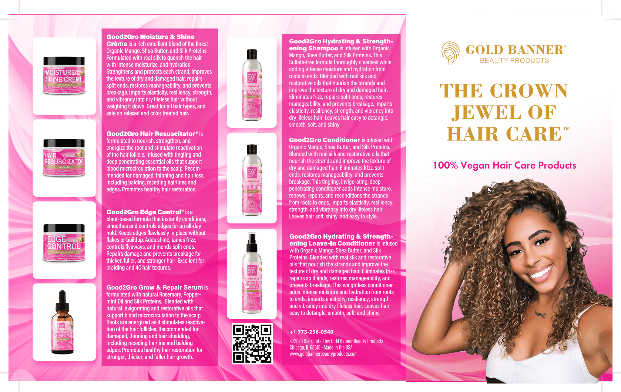 GOOD2GRO Leave-In Hydrate, Detangle, Repair, Restore Healthy Hair (Vegan)