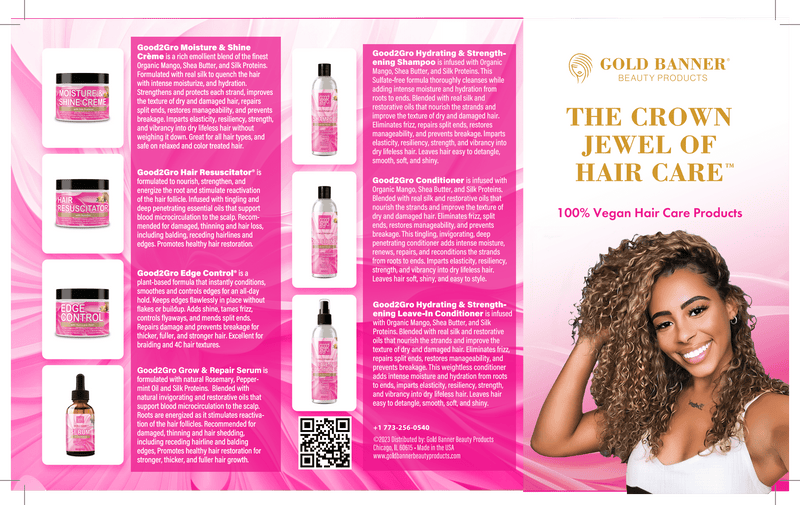 Good2Gro Hydrating & Strengthening Leave-In-Conditioner with Silk Proteins, Weightless Conditioner Adds Moisture & Hydration, Imparts Elasticity, Resiliency & Strength Into Dry Lifeless Hair 8oz.
