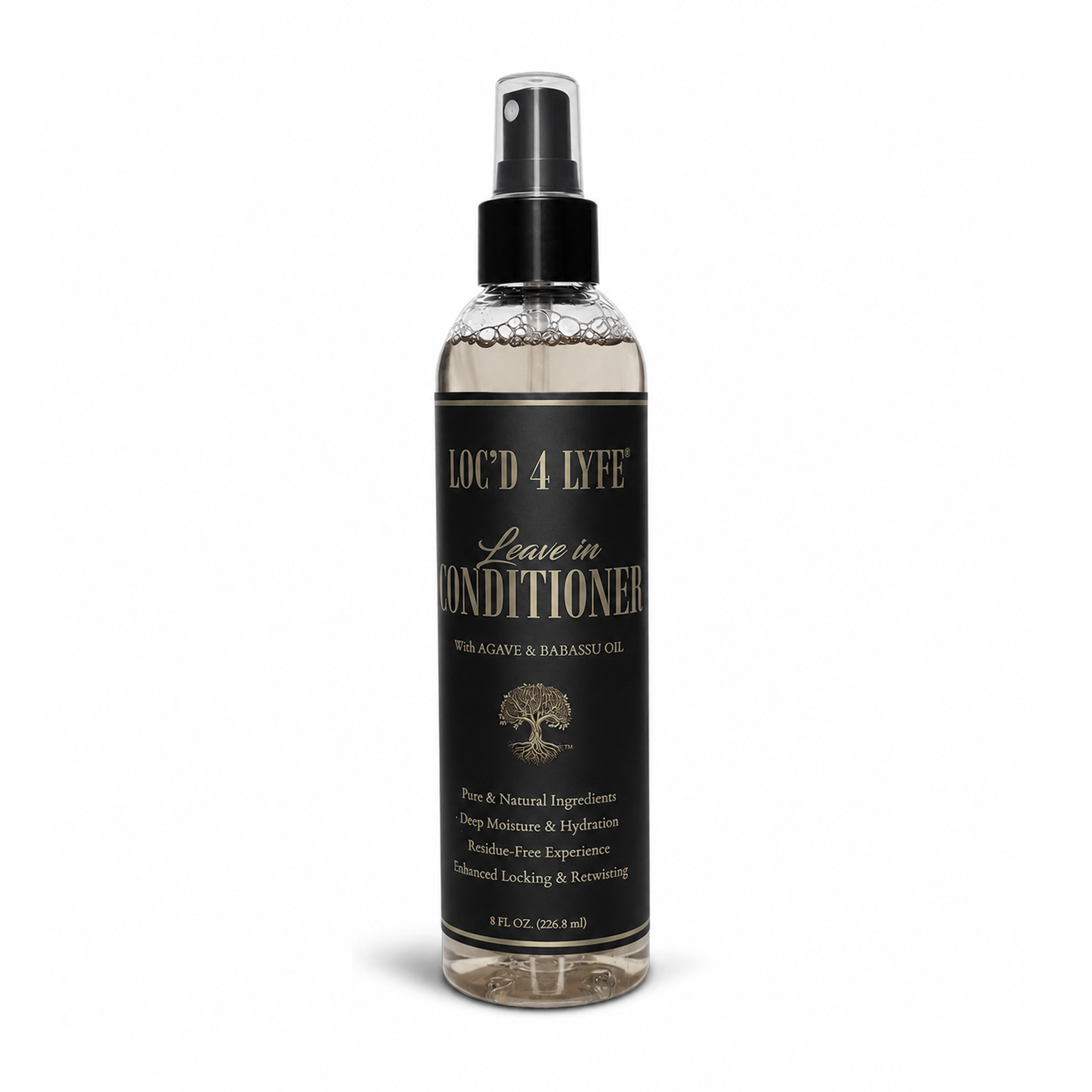 LOC'D 4 LYFE Leave-In Conditioner – 8oz | Moisturizing & Shine-Enhancing for Locs | No Residue | Strengthens & Repairs (Vegan & Cruelty Free)
