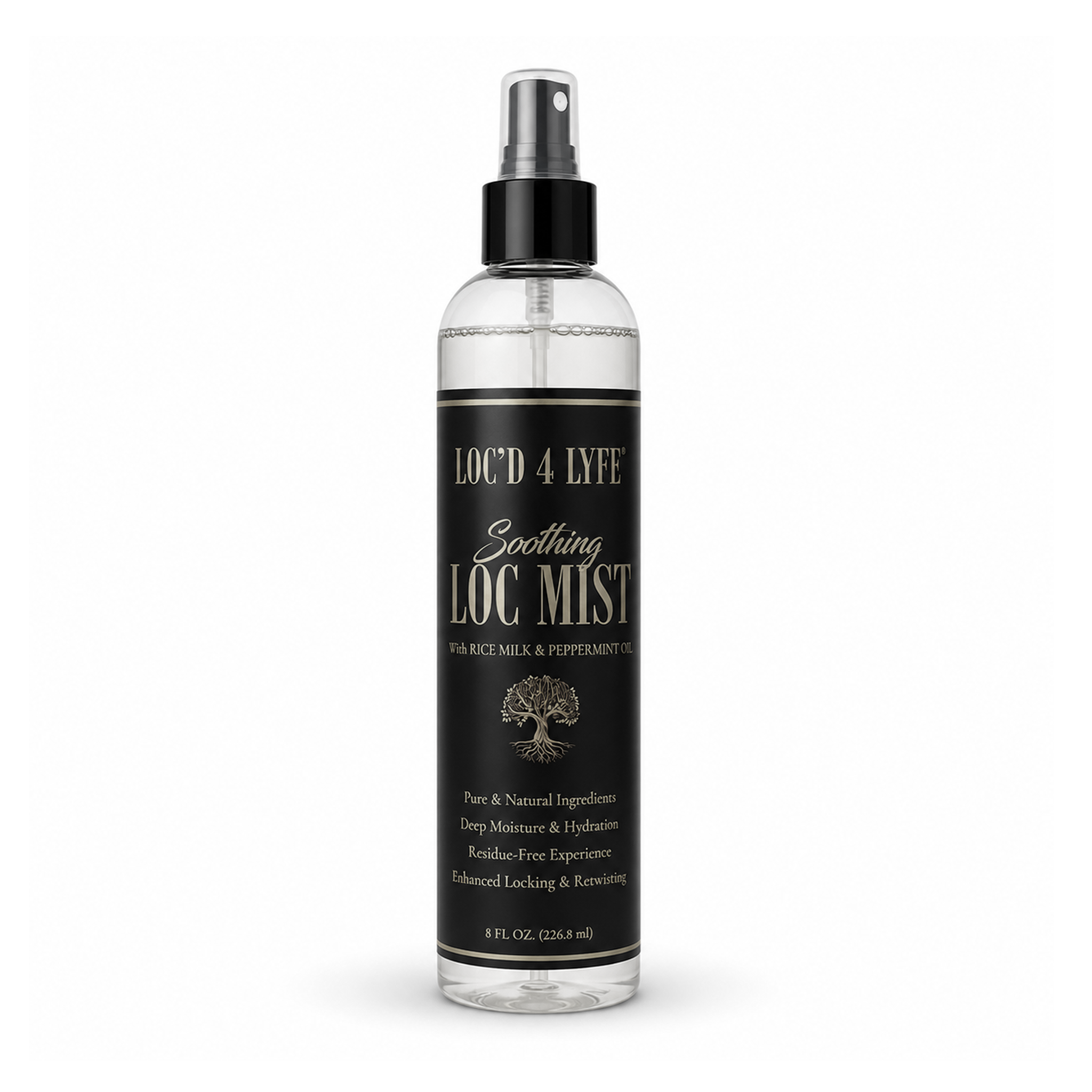 LOC'D 4 LYFE Rice Milk & Peppermint Oil Loc Mist – 8 oz | Hydrating Scalp Spray for Dry Hair and Scalp |(Vegan & Cruelty Free)