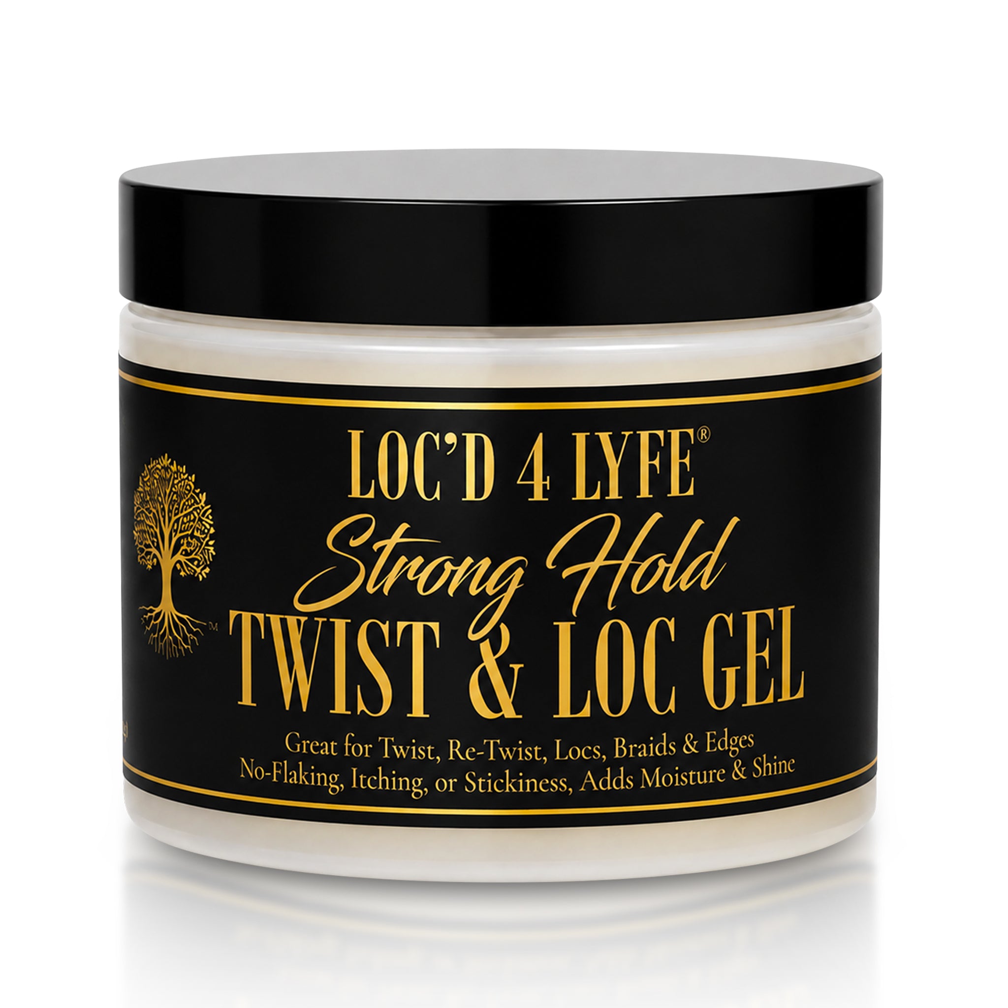 LOC'D 4 LYFE Twist & Loc Gel | Strong Flake-Free Long-Lasting Hold for Locs — 8oz