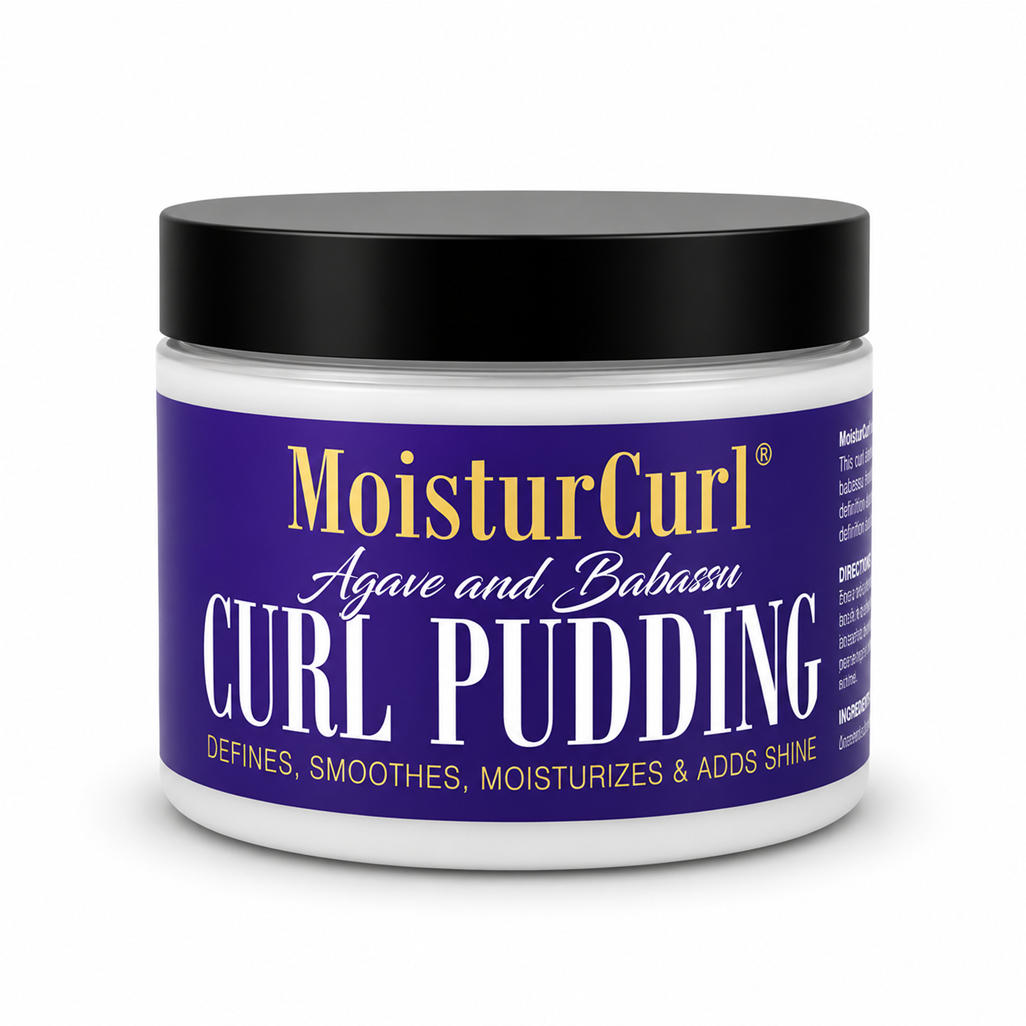 MoisturCurl Curl Pudding Defines, Elongates Curls & Great for Twists (Vegan & Cruelty Free) 8oz.