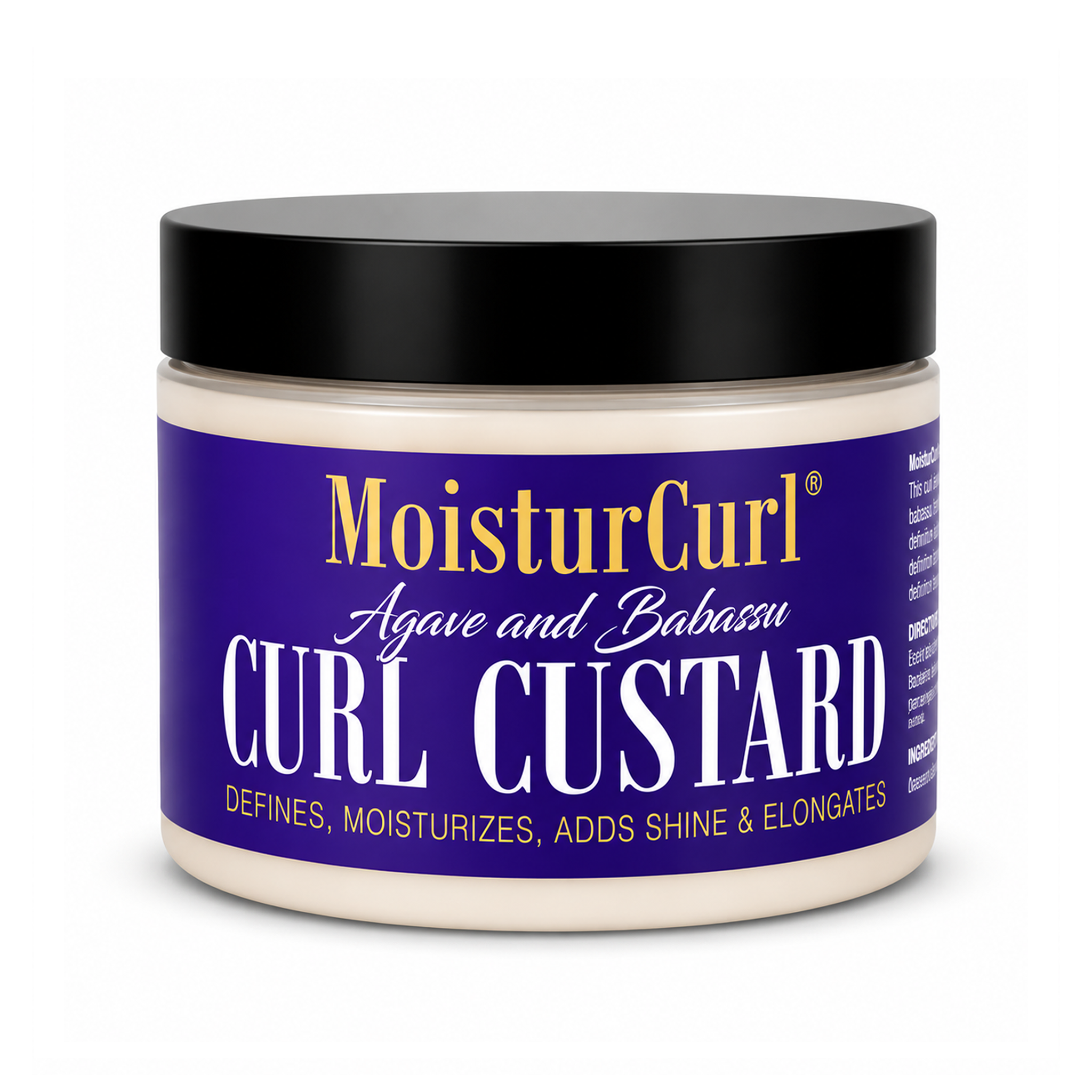 MoisturCurl Custard Defines, Moisturizes, Reduces Breakage & Frizz (Vegan & Cruelty Free) 8oz.