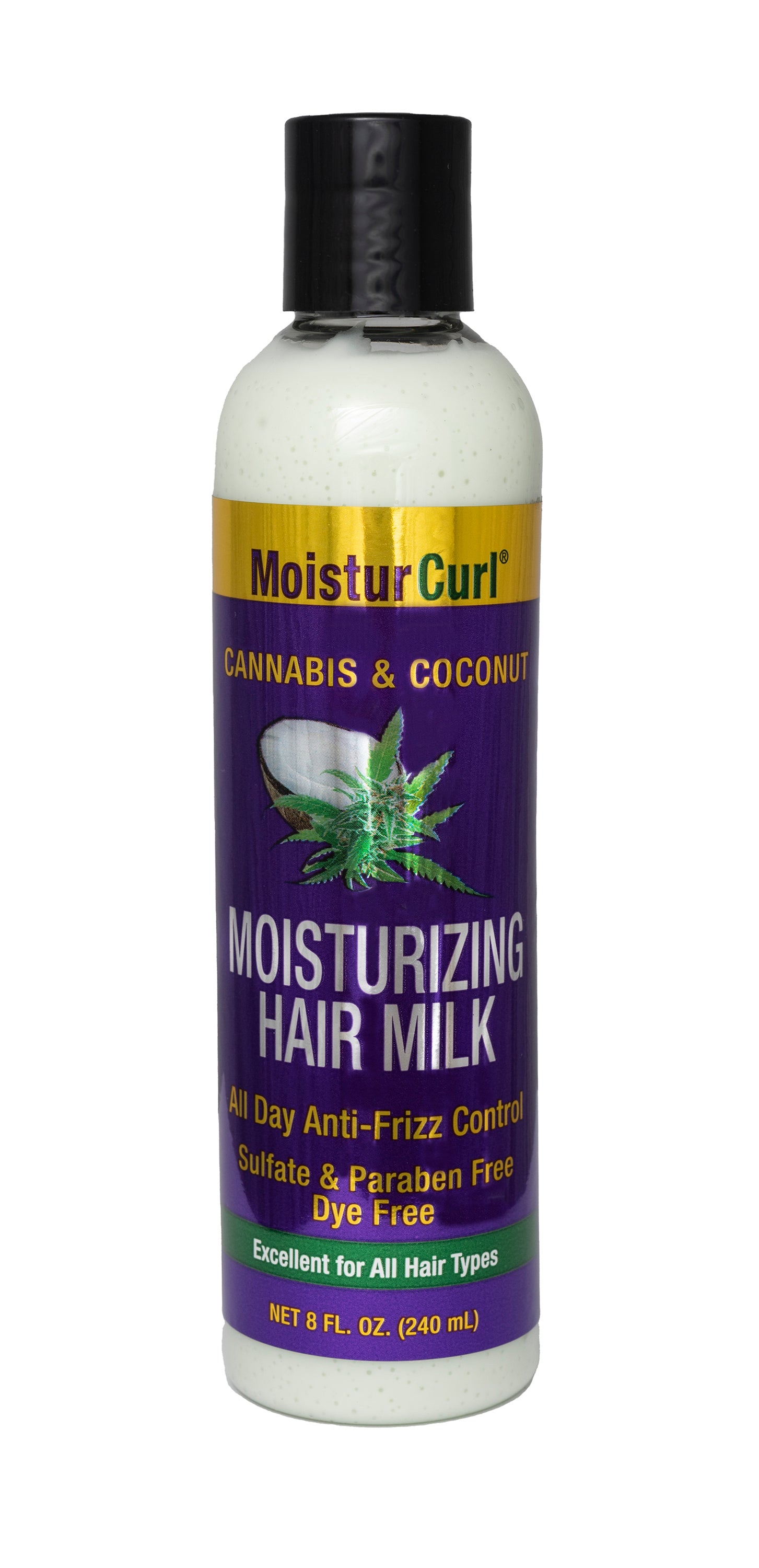 MoisturCurl Hair Milk | Hemp Seed Oil Daily Moisture for Dry, Frizzy Curls — 8oz