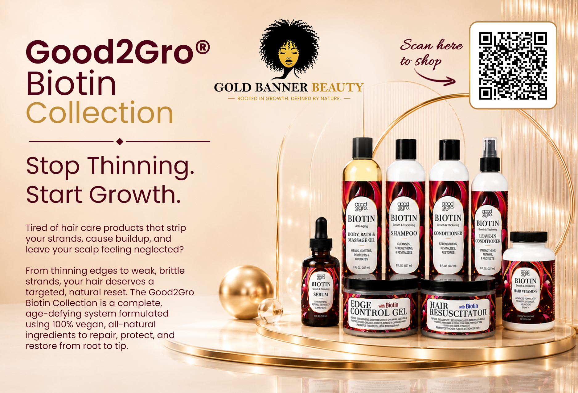 GOOD2GRO Biotin Growth Bundle | Stop Thinning, Breakage & Slow Growth — Complete 8-Product System