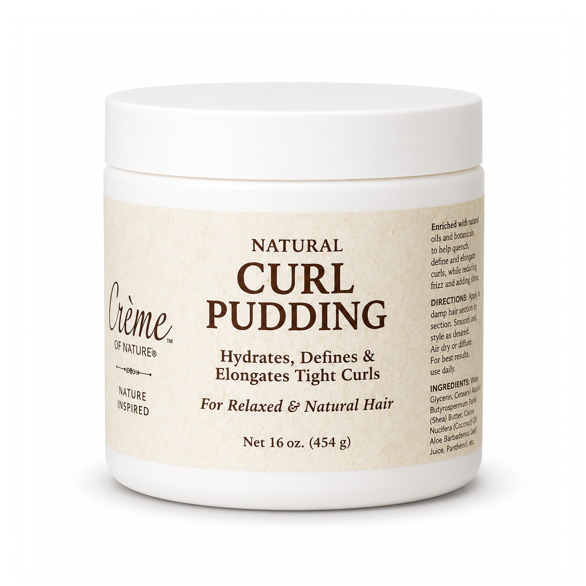 RESILIENCE Curl Pudding Defines, Enhances Curls - All Hair Types (Vegan & Cruelty Free) 16oz.