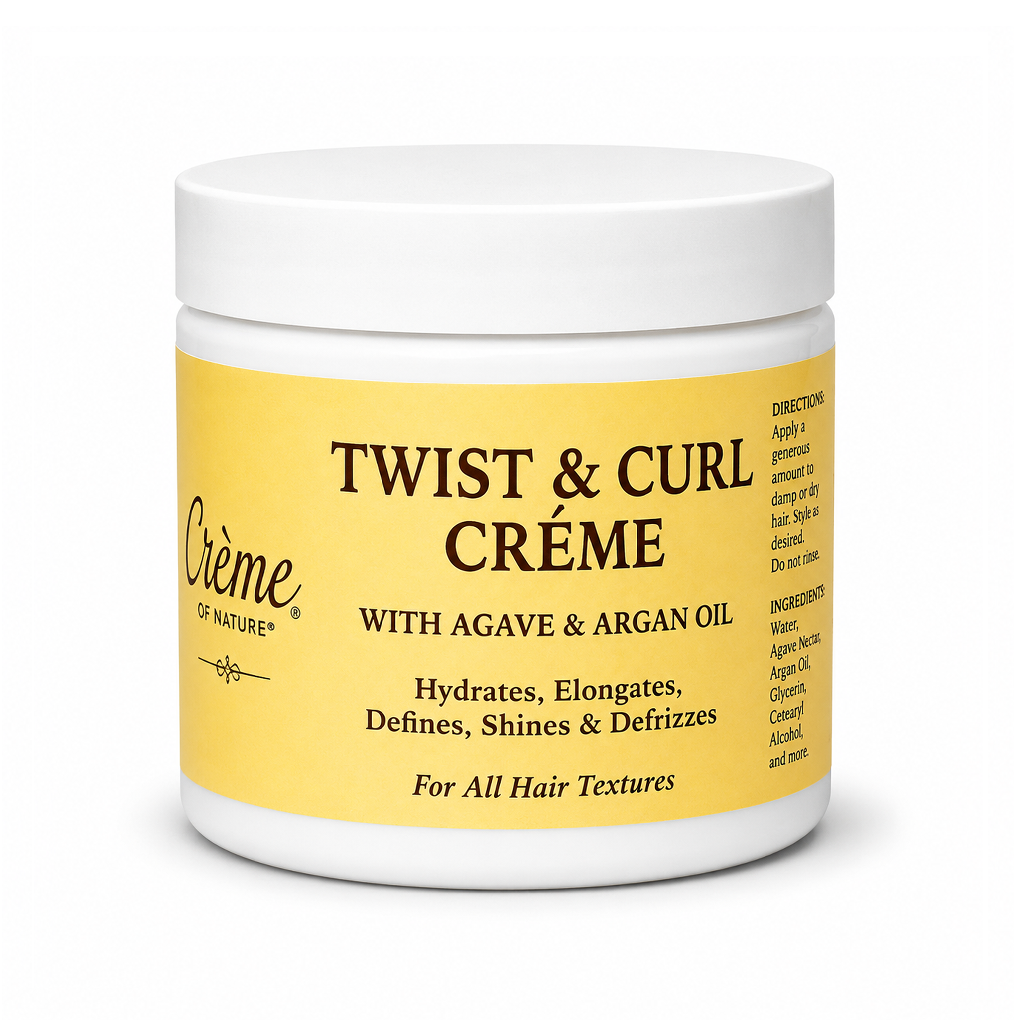 RESILIENCE Twist & Curl Crème Great for Twists, Braids, Elongates & Shines (Vegan & Cruelty Free) 16oz.