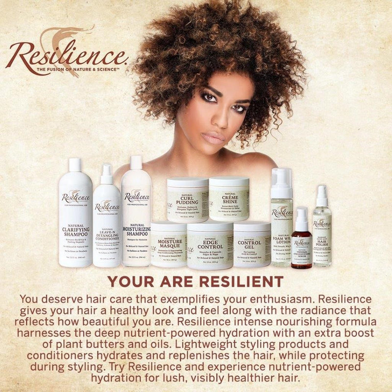 Resilience Hair Polish, Thermal Straightening Spray, Protects Hair Against Heat Damage From Blow Dryers, Flat Irons, Curling Irons & Other Hot Tools 8 oz.