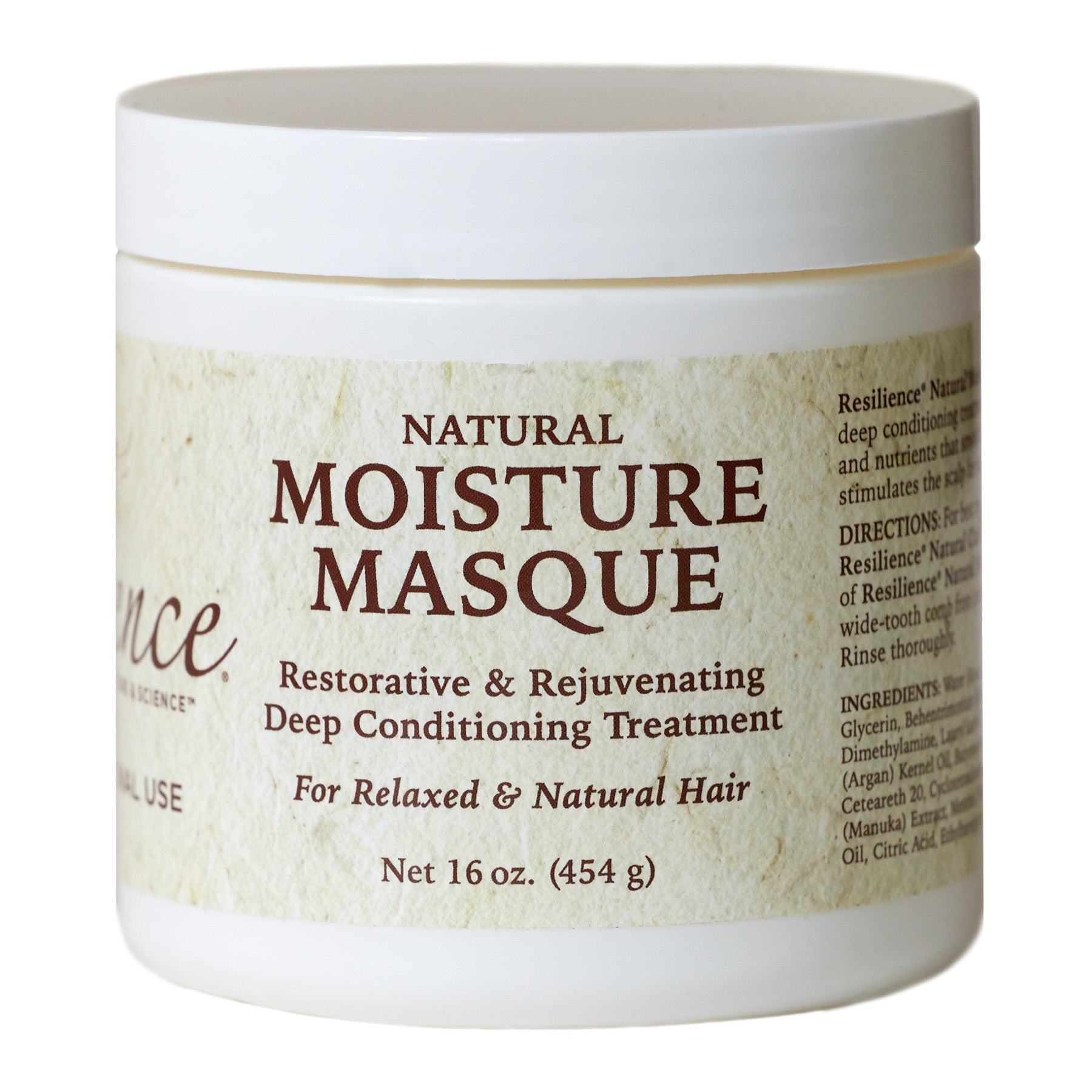 RESILIENCE Moisture Masque | Deep Repair with Keratin, Argan & Manuka Honey — 16oz