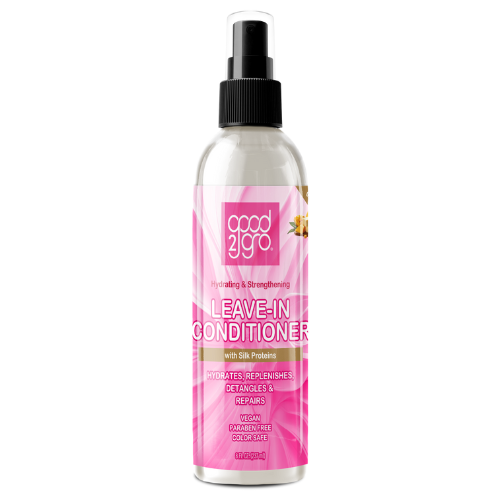 Good2Gro Hydrating & Strengthening Leave-In-Conditioner with Silk Proteins, Weightless Conditioner Adds Moisture & Hydration, Imparts Elasticity, Resiliency & Strength, Vegan and Cruelty Free 8oz.