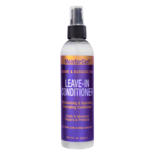 MoisturCurl Leave-In Conditioner Adds Moisture, Hydrates, Strengthens, Detangles, Repairs & Protects, Vegan and Cruelty Free, For All Hair Types, Made with Agave & Babassu Butters 8oz.