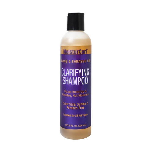 MoisturCurl with Babassu & Agave, Clarifying Shampoo, Deep Cleans, Removes Dulling Deposits & Product Buildup, Adds Volume, Restores Shine, Vegan and Cruelty Free 8oz..
