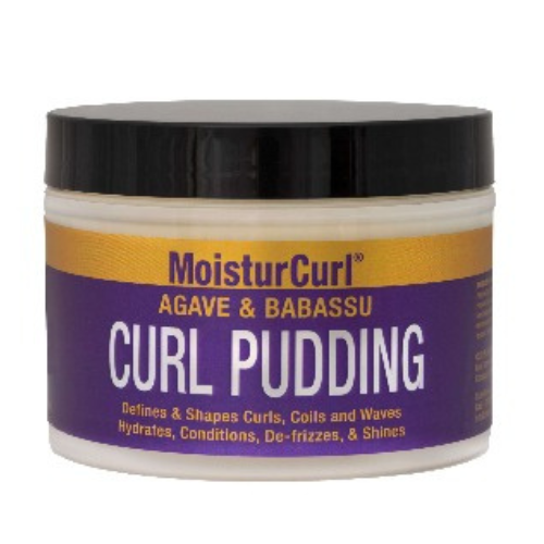 MoisturCurl Curl Pudding, Adds Definition, Hydration & Shine, Reduces Breakage, Vegan and Cruelty Free, Great For Twisting, Braids & Wash-and-Go, with Agave & Babassu Butters 8oz.