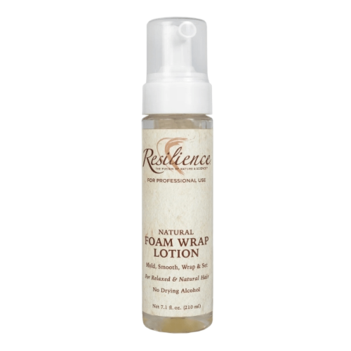 Bottle of Resilience Natural Foam Wrap Lotion on a white background