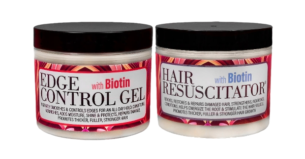 🔥HOT DEAL - GOOD2GRO Biotin Hair Resuscitator 4oz & Biotin Edge Control Gel 4oz 🔥