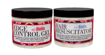 🔥HOT DEAL - GOOD2GRO Biotin Hair Resuscitator 4oz & Biotin Edge Control Gel 4oz 🔥