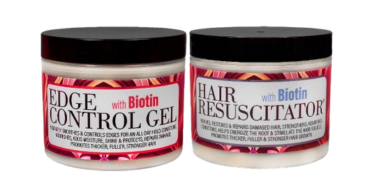 🔥HOT DEAL - GOOD2GRO Biotin Hair Resuscitator 4oz & Biotin Edge Control Gel 4oz 🔥