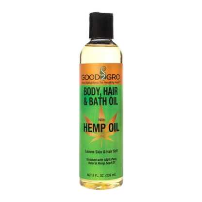 🔥HOT DEAL- GOOD2GRO 3-in-1 Hair, Body & Bath Oil with Hemp Oil - 8oz | Heals, Improves Elasticity & Tones | Reduces Dryness & Stretch Marks | Vegan & Cruelty-Free