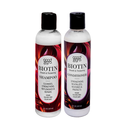 🔥HOT DEAL- GOOD2GRO BIOTIN Growth & Thickening Shampoo & Conditioner Set - 8oz Each - Infused with Collagen, Mango, Shea Butter & Peppermint - Vegan & Cruelty-Free for Fuller, Healthier Hair