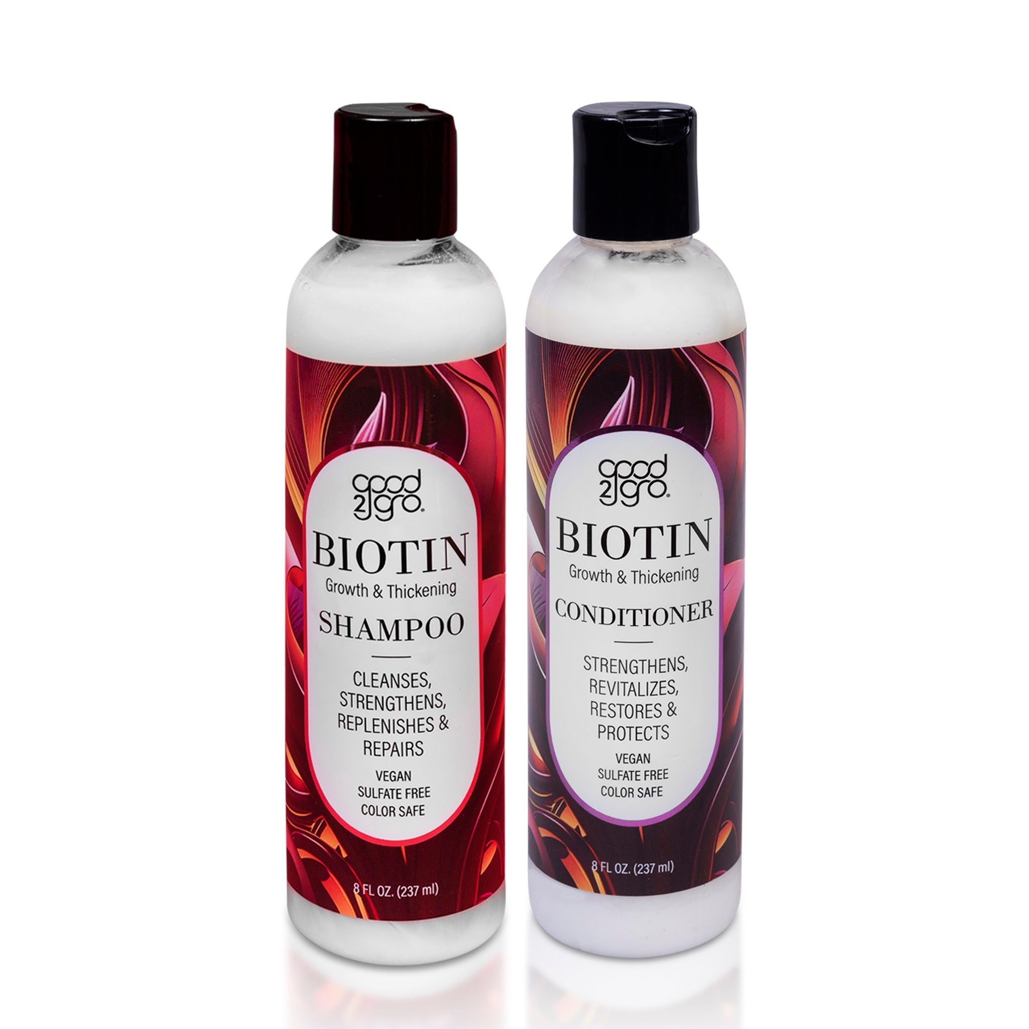 GOOD2GRO Biotin Shampoo & Conditioner Set | Cleanse, Soften & Strengthen — 8oz Each - Gold Banner Beauty