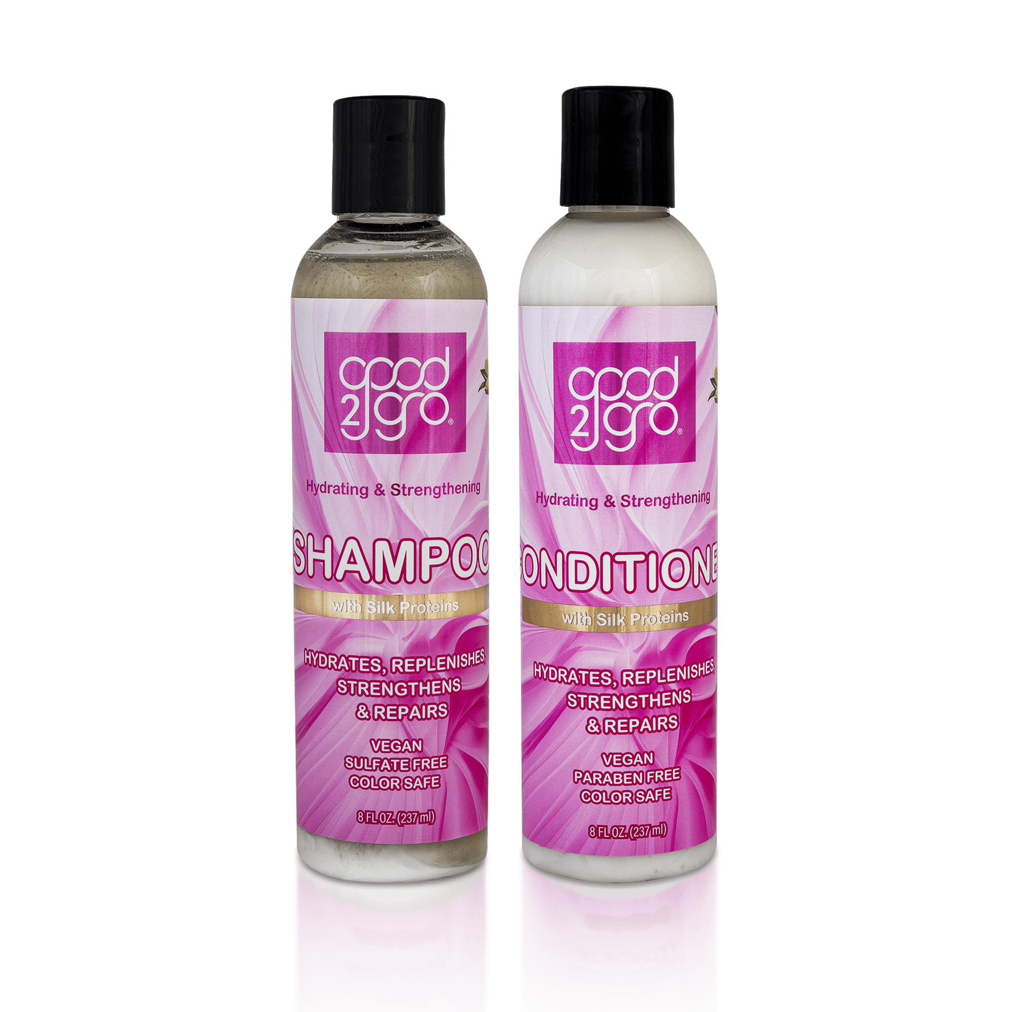 GOOD2GRO Hydrating Shampoo & Conditioner Set | Cleanse, Soften & Restore Shine — 8oz Each - Gold Banner Beauty