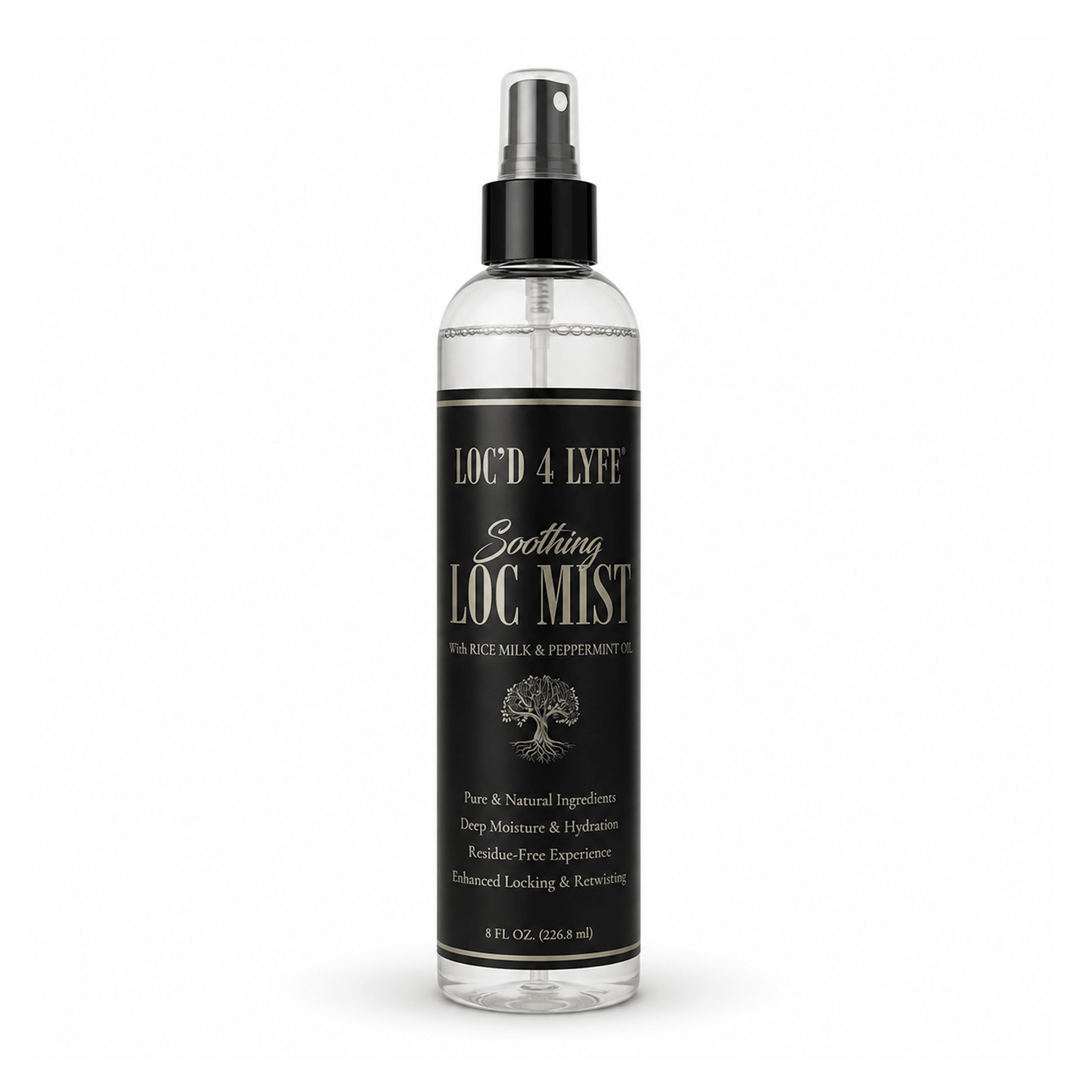 LOC'D 4 LYFE Rice Milk & Peppermint Loc Mist | Instant Hydration & Scalp Relief — 8oz - Gold Banner Beauty