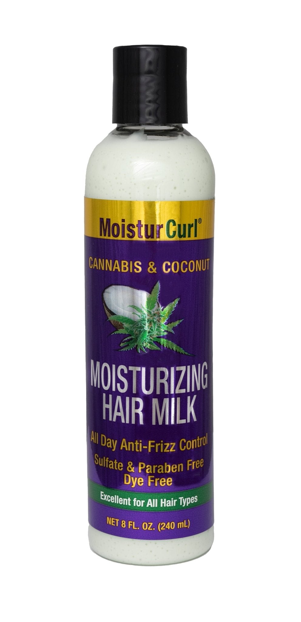 MoisturCurl Hair Milk | Hemp Seed Oil Daily Moisture for Dry, Frizzy Curls — 8oz - Gold Banner Beauty