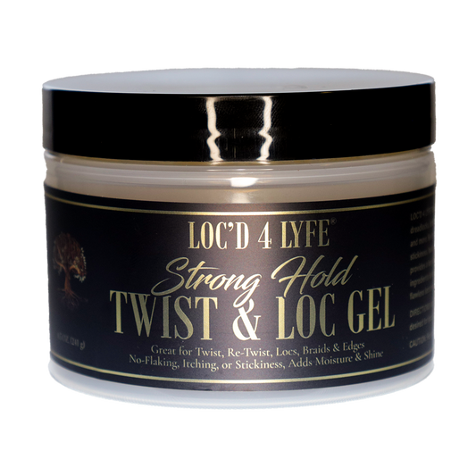 🔥HOT DEAL- LOC'D 4 LYFE Twist & Loc Gel 8.5oz - Long-Lasting Hold & Shine, No Residue Formula, Great for Retwisting All Hair Types