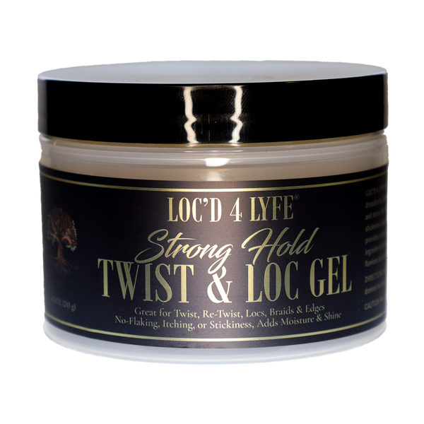 LOC'D 4 LYFE Twist & Loc Gel - Long-Lasting Hold, Hydrating, Frizz Control, and Shine Enhancing, 8.50oz