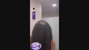 wet curly hair